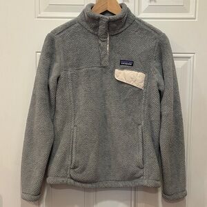 Patagonia Re-Tool Snap-T Long Sleeve Fleece Pullover in Feather Grey Size S